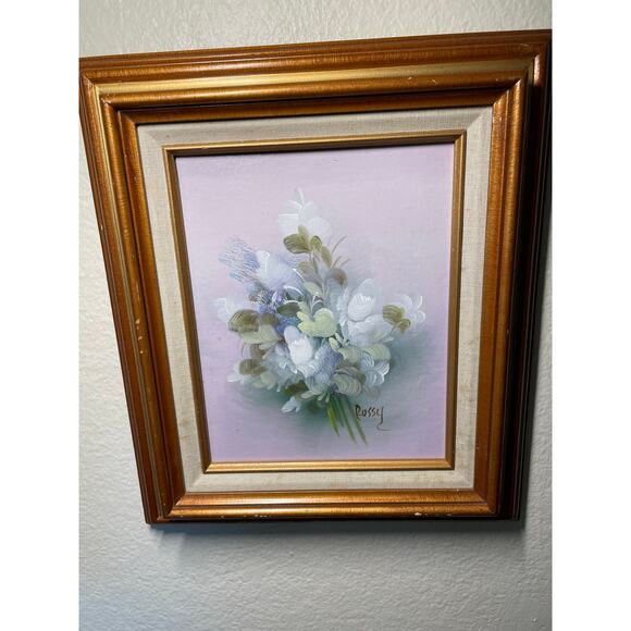 Rossy Vintage Original Floral Oil Painting - Picture 2 of 12